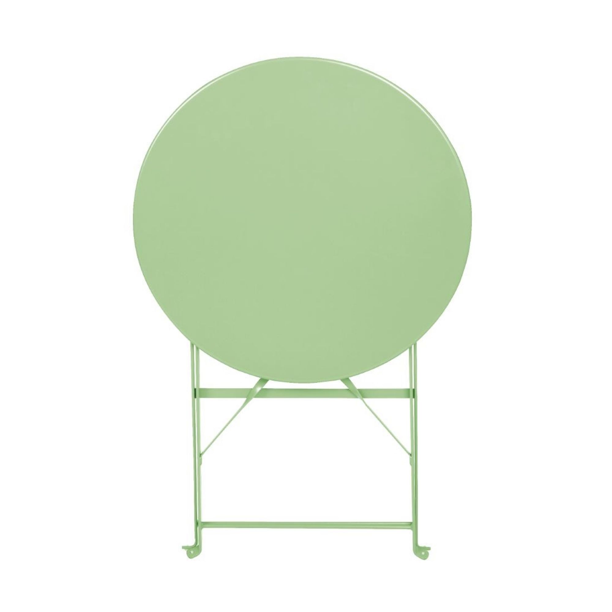 Picture of Bolero Round Pavement Style Steel Folding Table Light Green 595mm