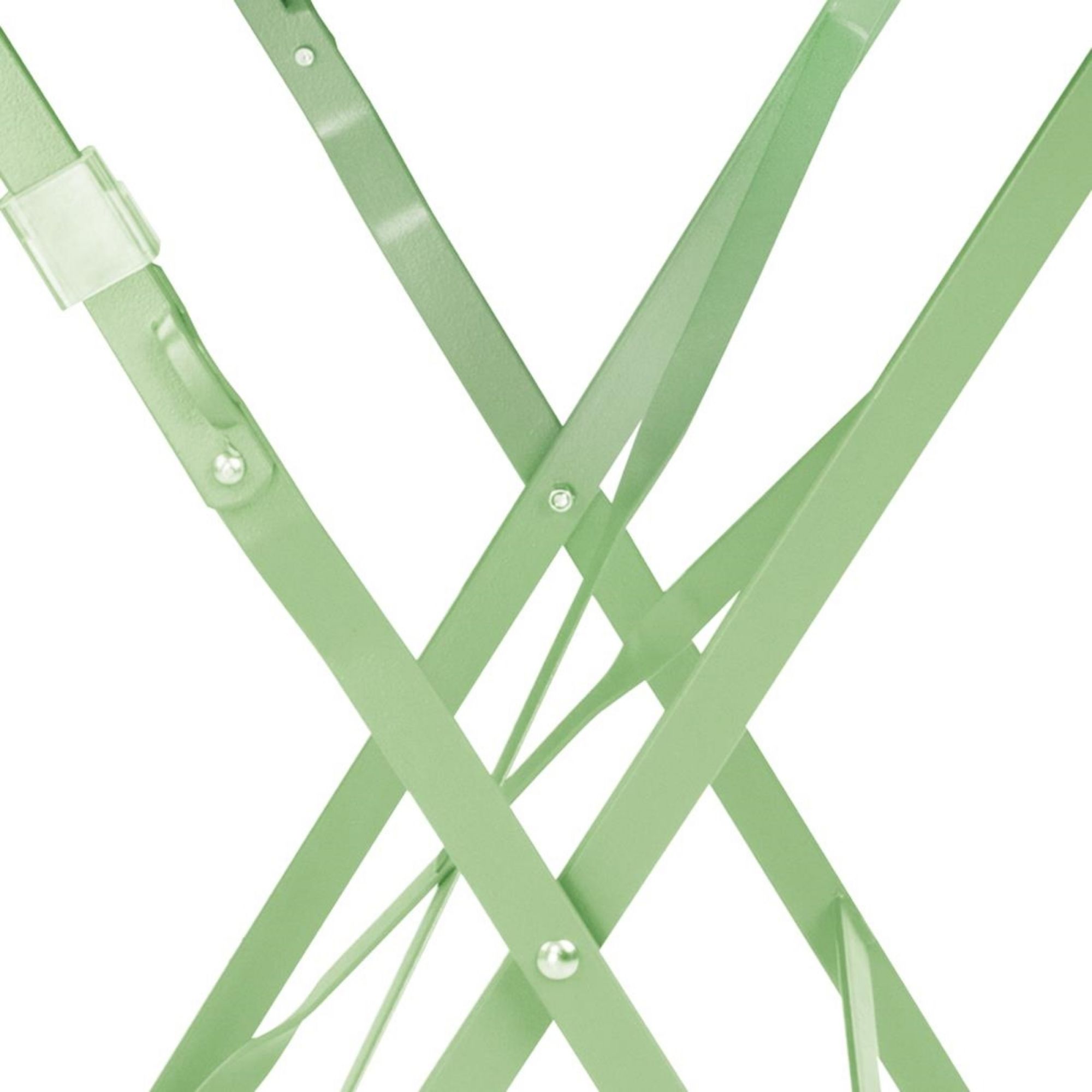 Picture of Bolero Round Pavement Style Steel Folding Table Light Green 595mm