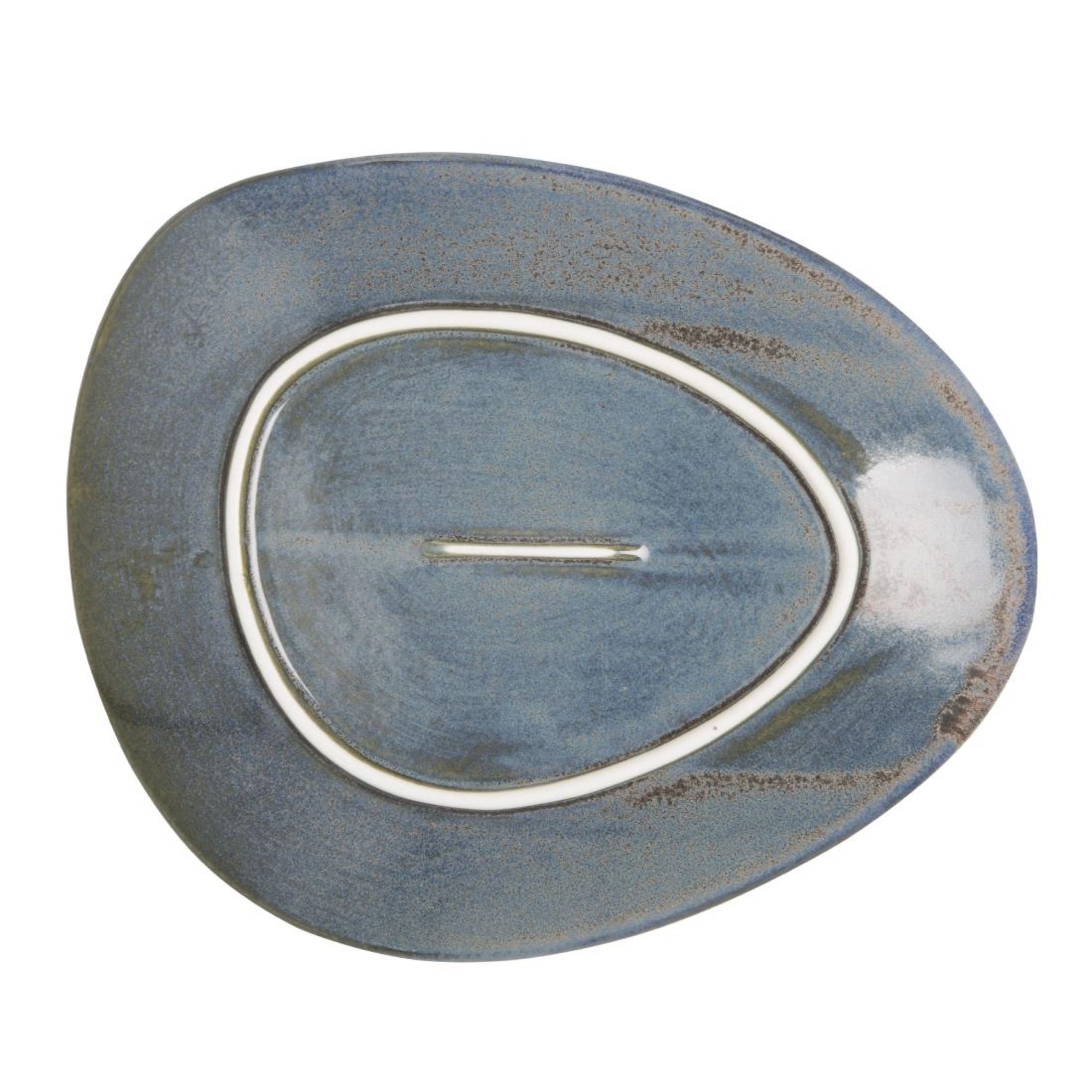 Picture of Olympia Ember Blue Triangle Plates 250mm (Pack of 6)