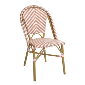 Picture of Bolero Parisian Style Rattan Side Chairs Coral (Pack of 2)