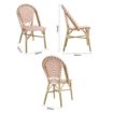 Picture of Bolero Parisian Style Rattan Side Chairs Coral (Pack of 2) - FU534