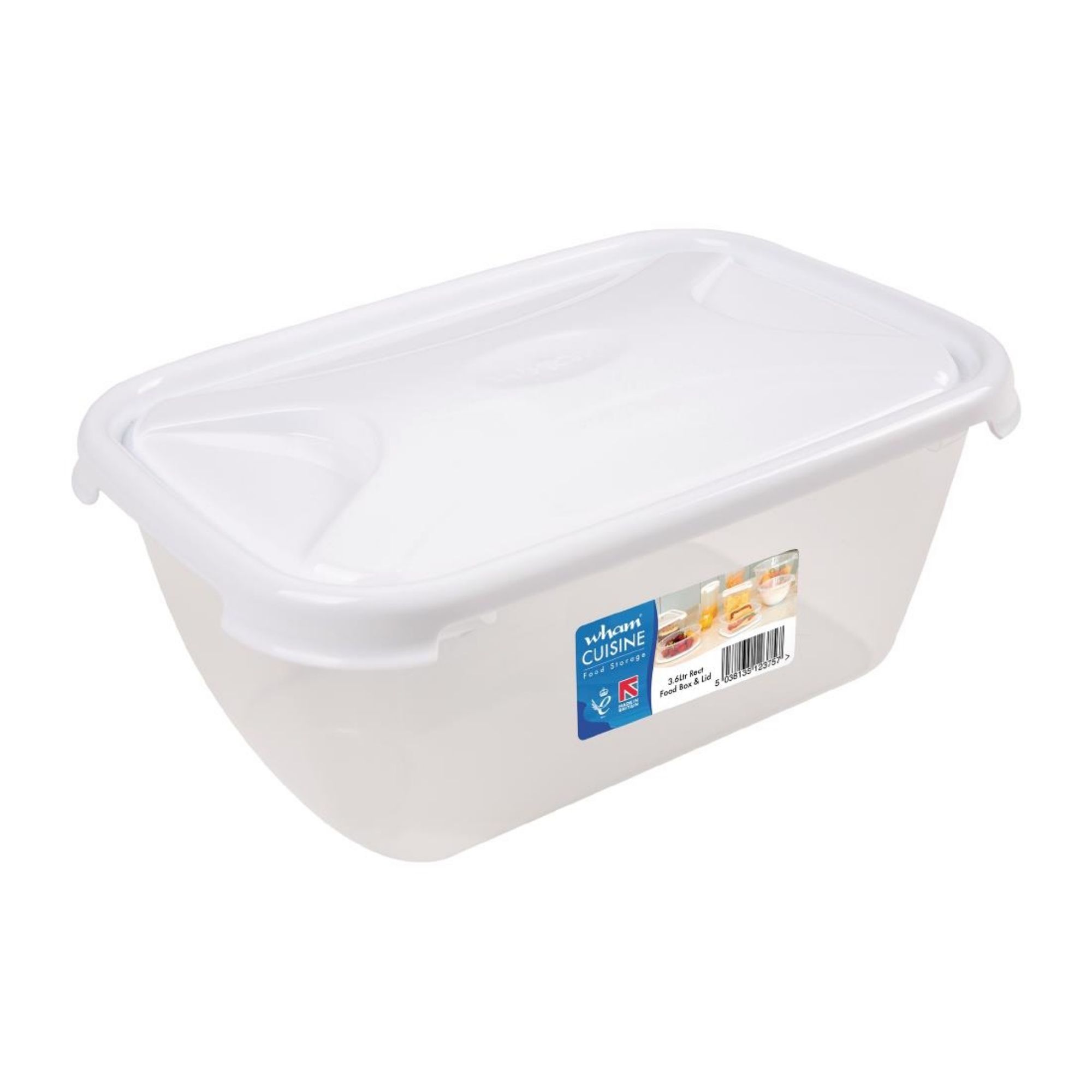 Picture of Wham Cuisine Polypropylene Rectangular Food Storage Box Container 3.6ltr - FS454