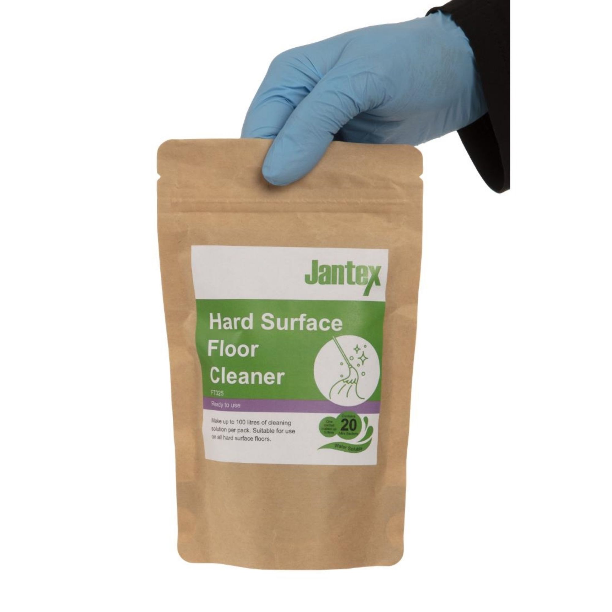 Picture of Jantex Green Hard Surface Floor Cleaner Sachets (Pack of 20)
