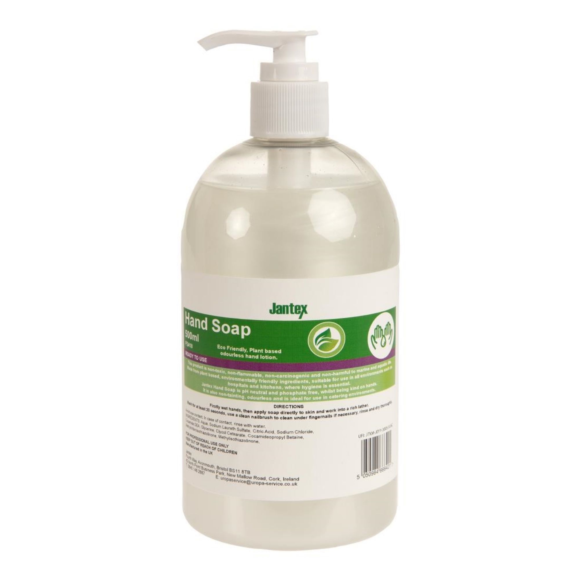 Picture of Jantex Green Hand Soap Lotion Ready To Use 500ml - FS418