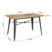 Picture of Bolero Complete Outdoor Table 120x76x76cm - Light Wood - FT954