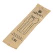 Picture of eGreen Individually Kraft Wrapped 4-in-1 Wooden Cutlery Set (250 pack) - FS168