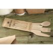 Picture of eGreen Individually Kraft Wrapped 4-in-1 Wooden Cutlery Set (250 pack) - FS168
