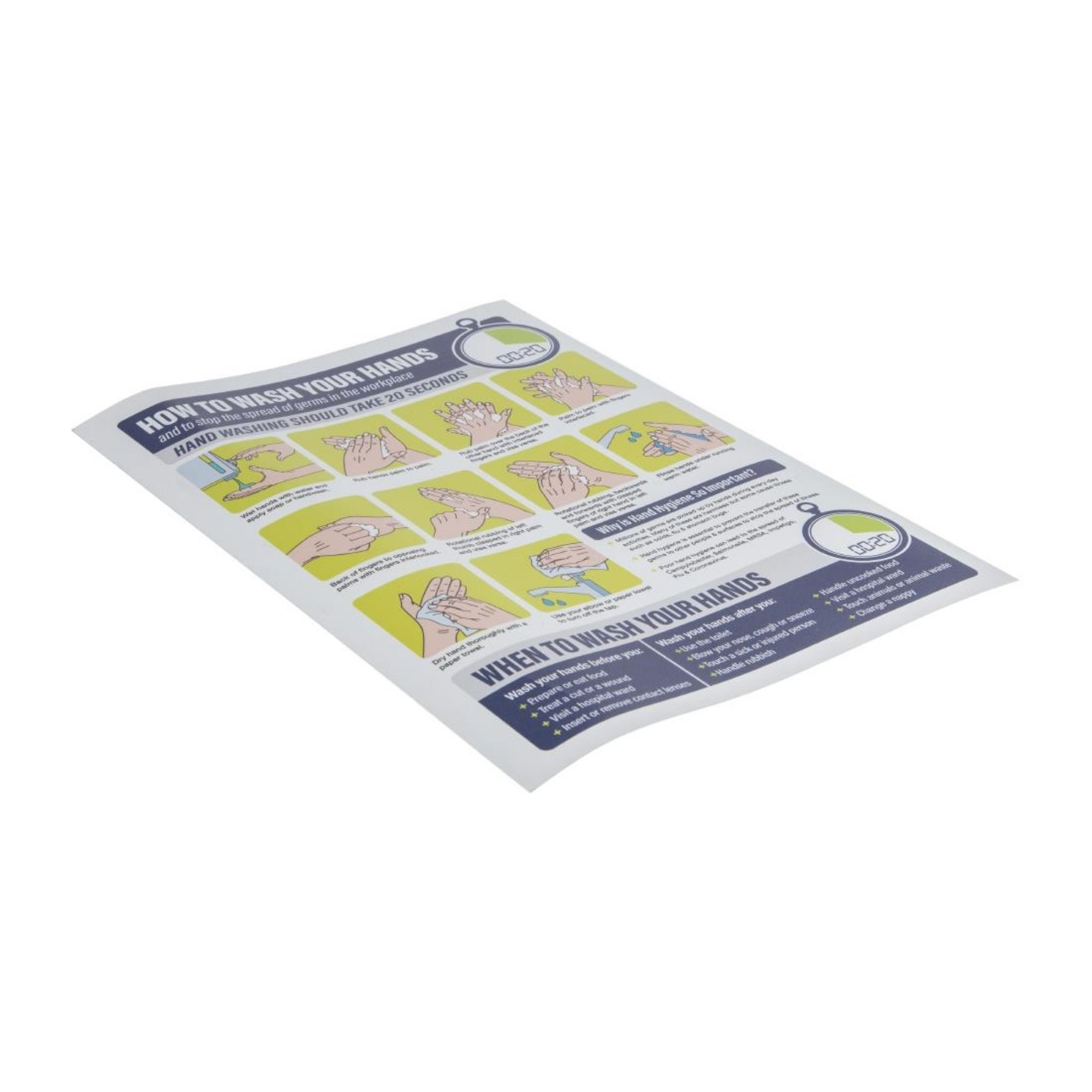 Picture of How To Wash Your Hands Sign A4 Self-Adhesive