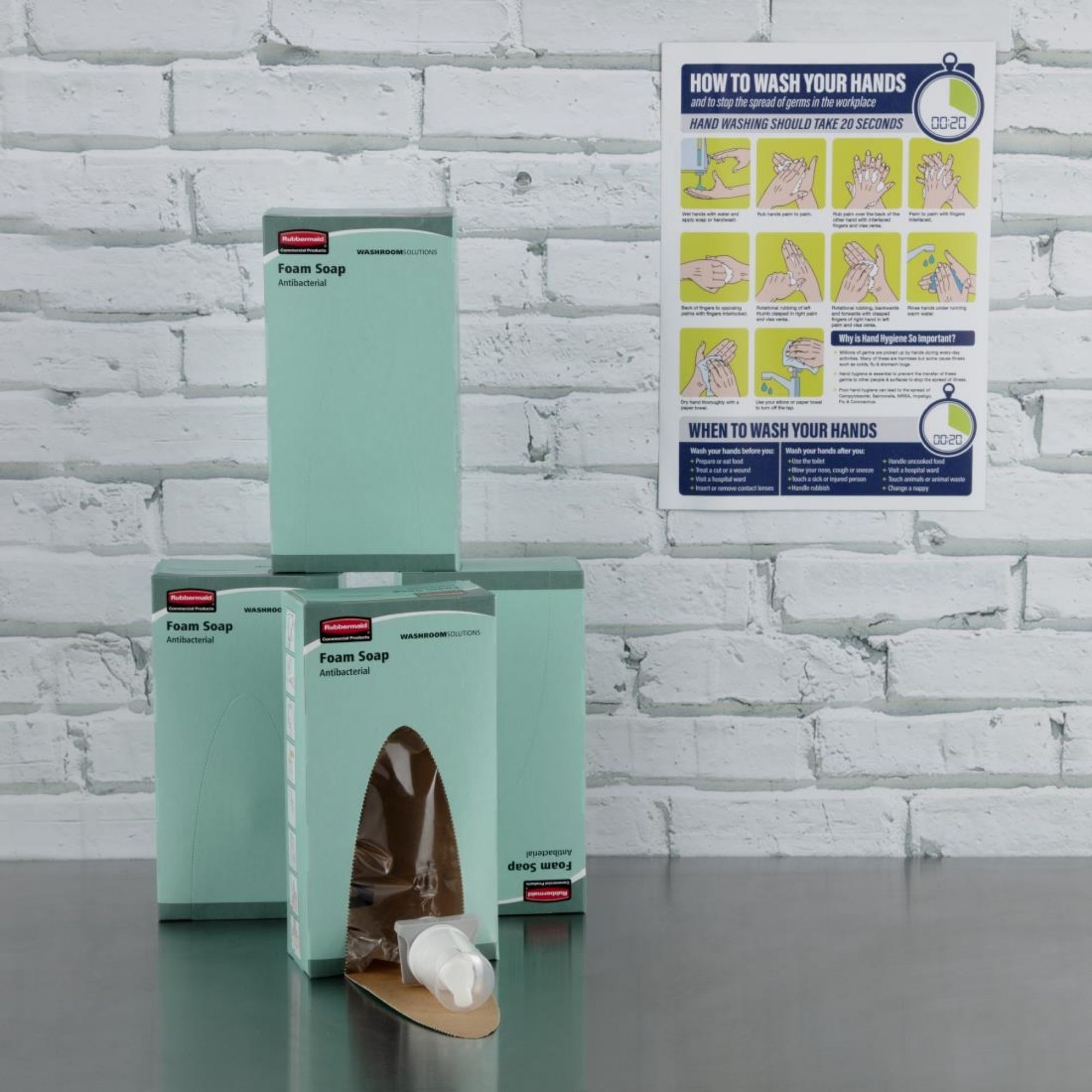 Picture of How To Wash Your Hands Sign A4 Self-Adhesive