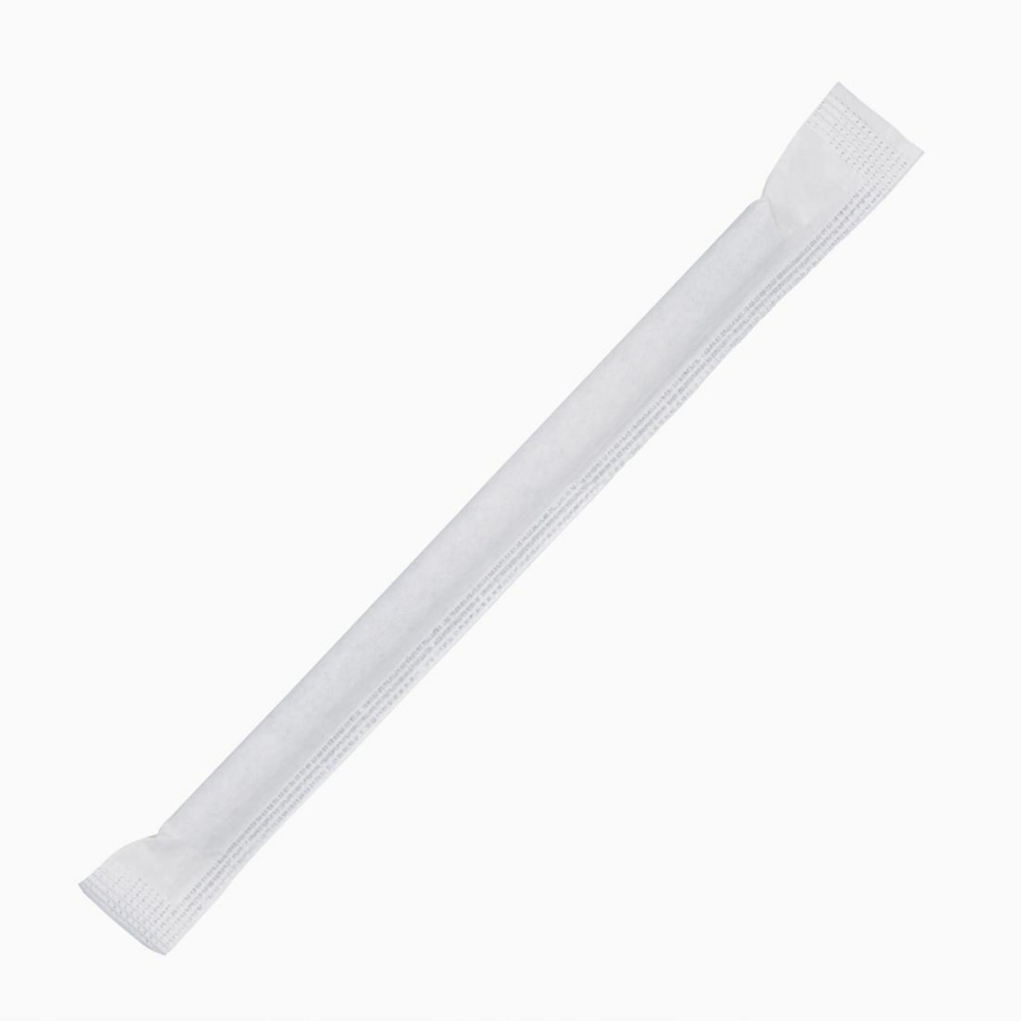 Picture of Fiesta Compostable Individually Wrapped Paper Cocktail Stirrer Straws Black (250 Pack)