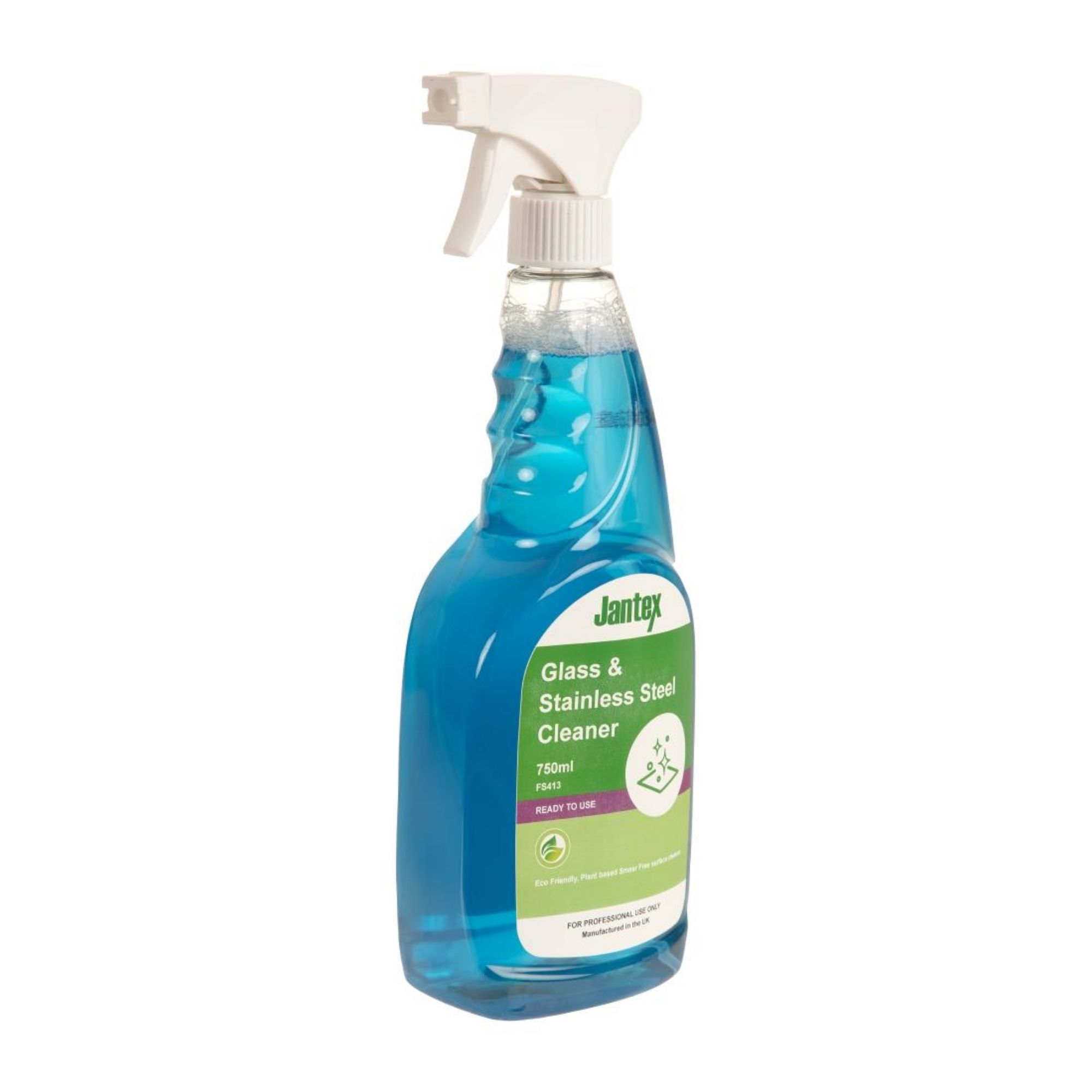 Picture of Jantex Green Glass and Stainless Steel Cleaner Ready To Use 750ml