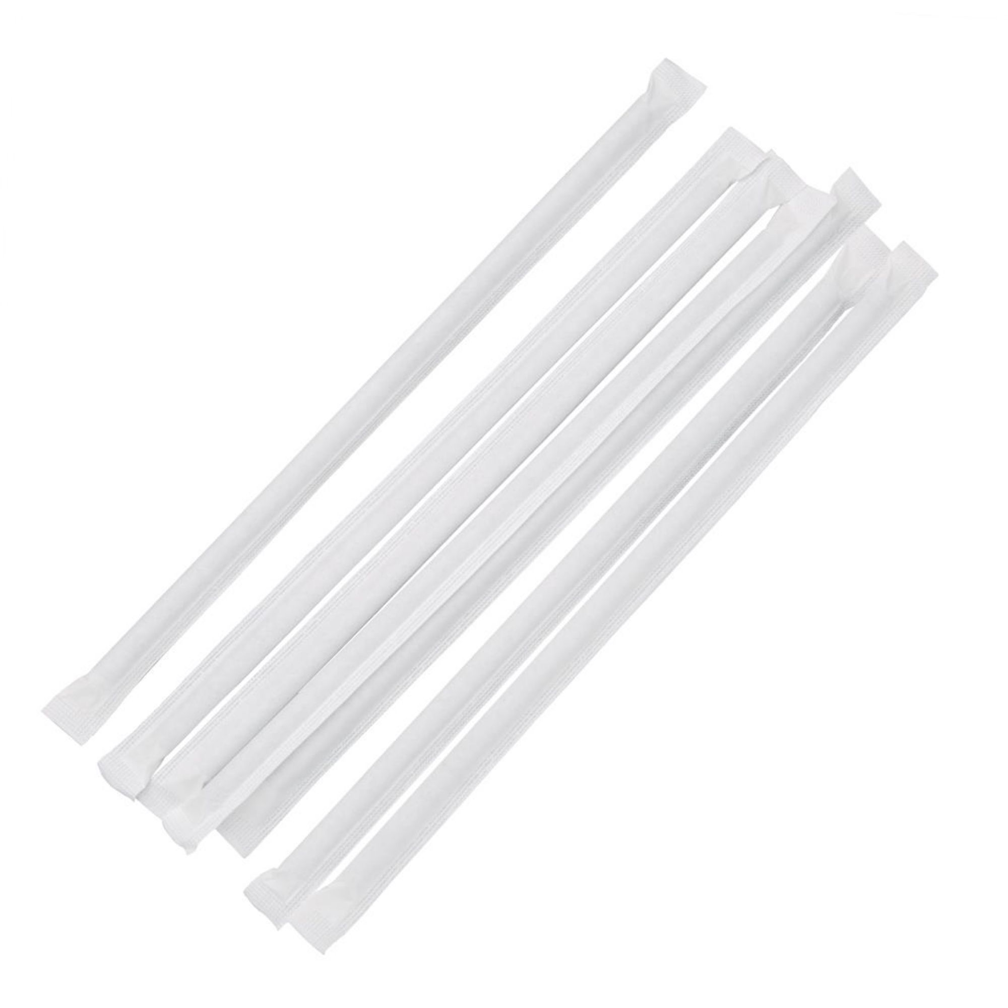 Picture of Fiesta Compostable Individually Wrapped Paper Straws Black (Pack of 250)