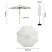 Picture of Bolero Round Parasol Grey 3m - FS159