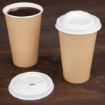 Picture of Fiesta Compostable Bagasse Coffee Cup Lids 340ml / 12oz (1000 Pack) - FS061