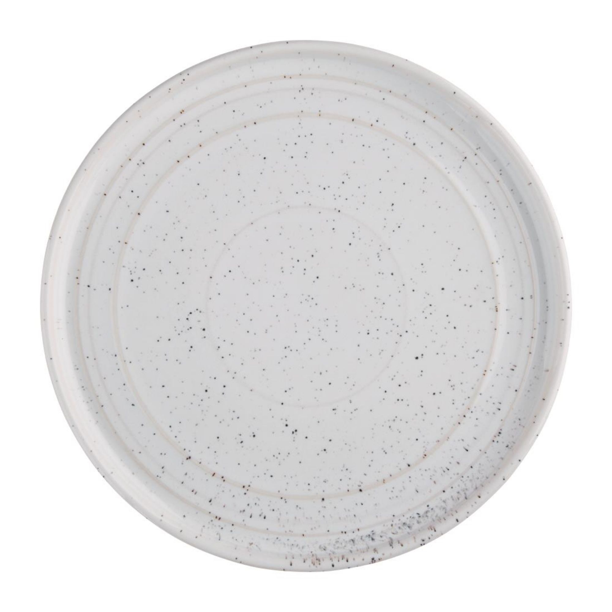 Picture of Olympia Cavolo White Speckle Flat Round Plate - 220mm (Box 6) - FD903