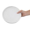 Picture of Olympia Cavolo White Speckle Flat Round Plate - 220mm (Box 6) - FD903