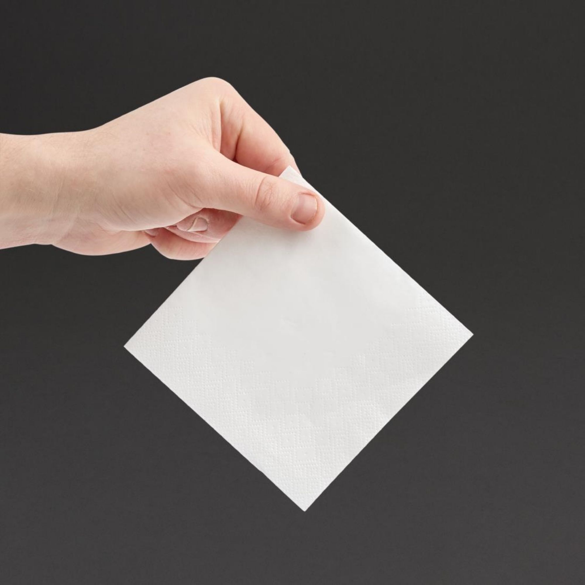 Picture of Fiesta Recyclable Cocktail Napkin White 24x24cm 2ply 1/4 Fold (Pack of 4000)