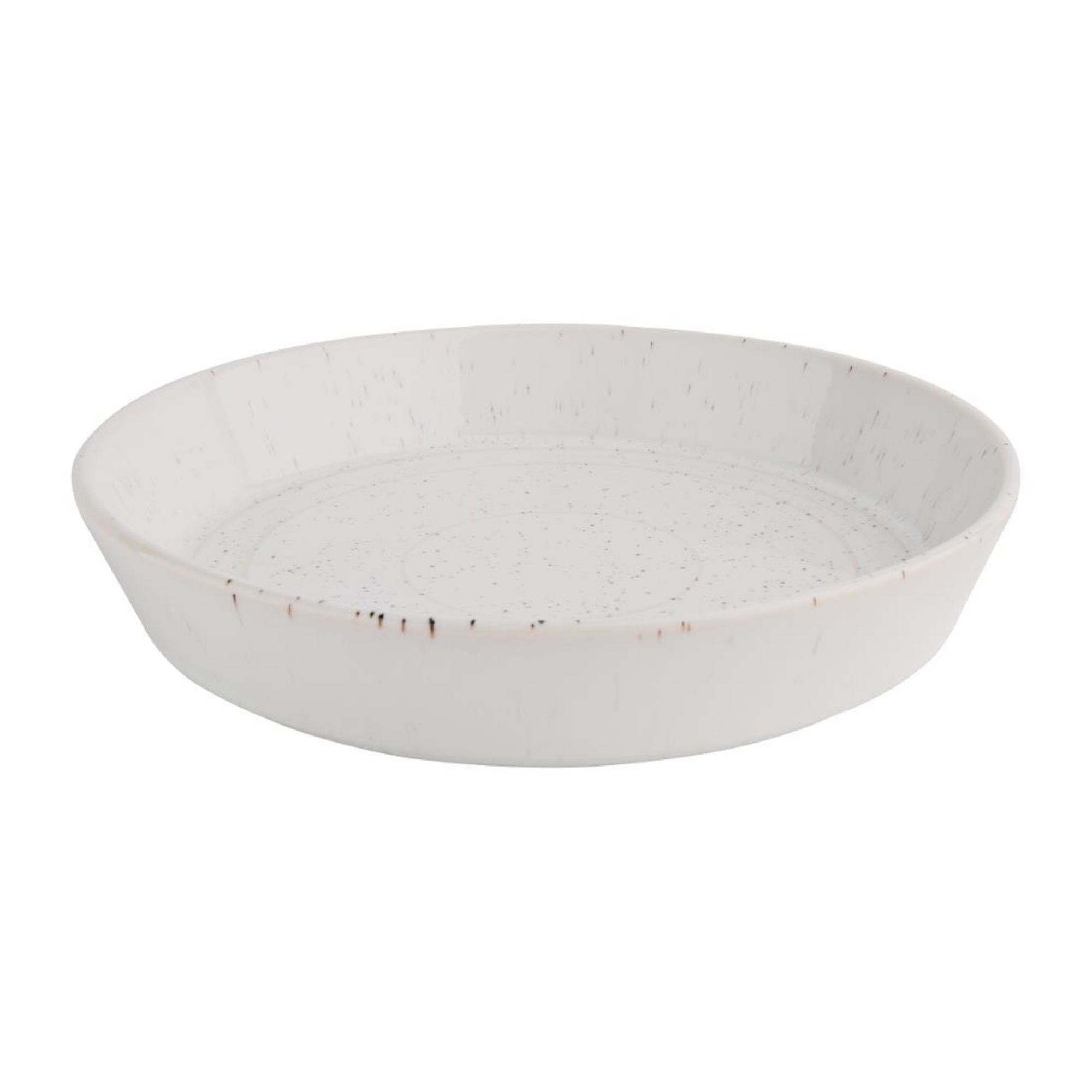 Picture of Olympia Cavolo White Speckle Flat Round Bowl - 220mm (Box 4) - FD901