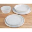 Picture of Olympia Cavolo White Speckle Flat Round Bowl - 220mm (Box 4) - FD901