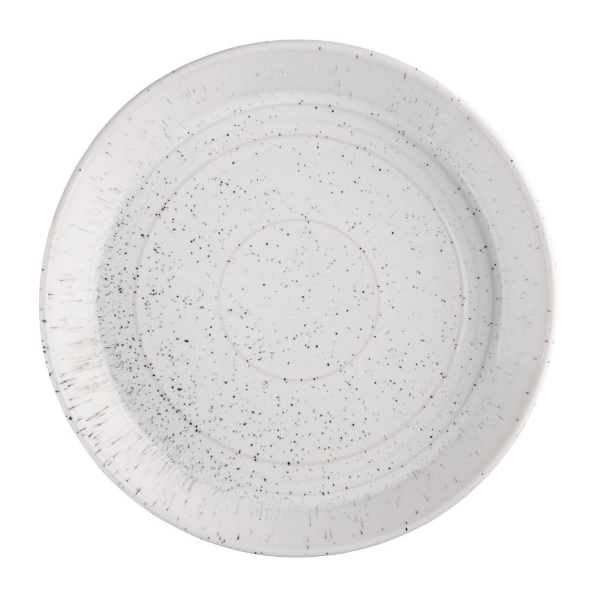 Picture of Olympia Cavolo White Speckle Flat Round Bowl - 220mm (Box 4)