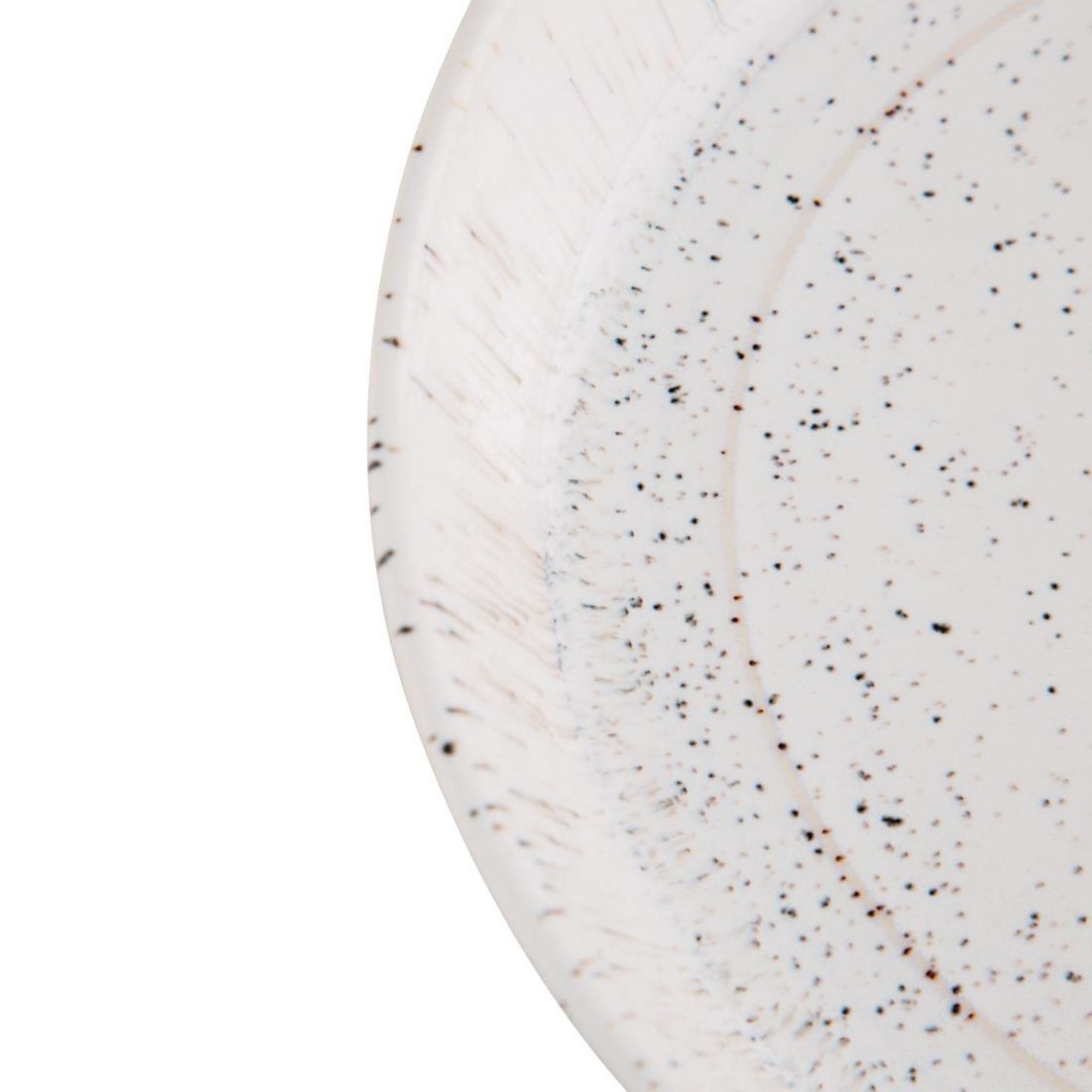 Picture of Olympia Cavolo White Speckle Flat Round Bowl - 220mm (Box 4)