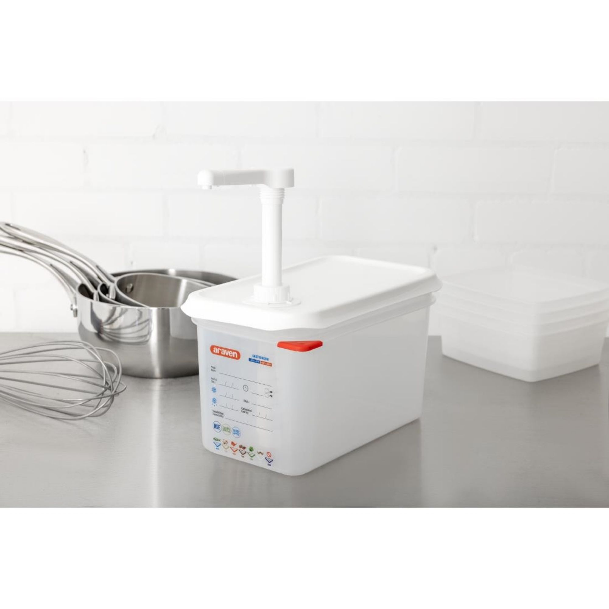 Picture of Araven Sauce Dispenser with Pump 1/4 GN