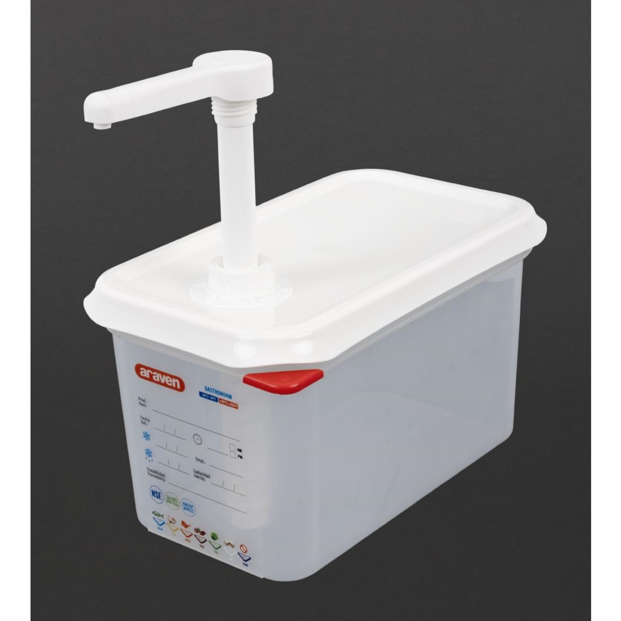 Picture of Araven Sauce Dispenser with Pump 1/4 GN