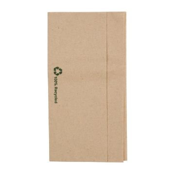 Picture of Fiesta Recyclable Recycled Lunch Napkin Kraft 32x30cm 1ply Dispenser Fold (6000 Pack)