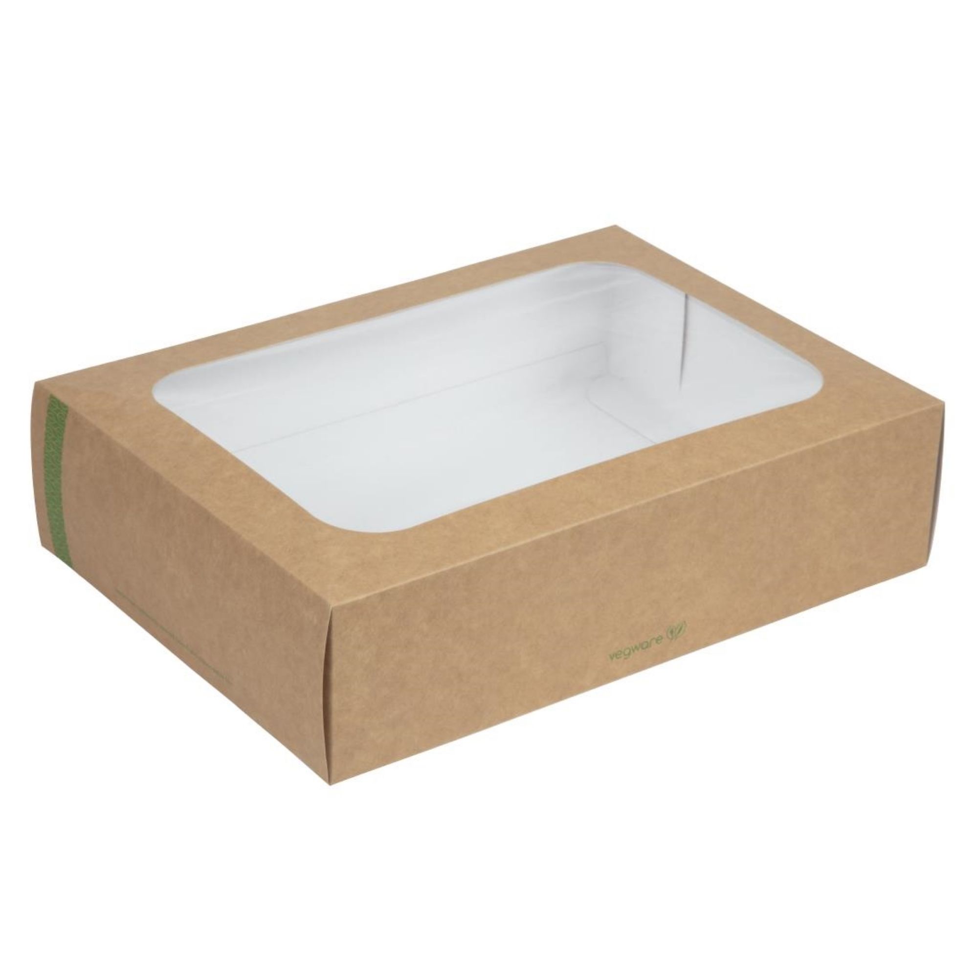 Picture of Vegware Compostable Sandwich Platters With Lid Regular (Pack of 50) - FD386
