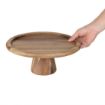 Picture of Olympia Acacia Cake Stand 305(Ø) x 127(H)mm - FE150