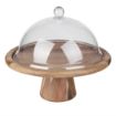 Picture of Olympia Acacia Cake Stand 305(Ø) x 127(H)mm - FE150