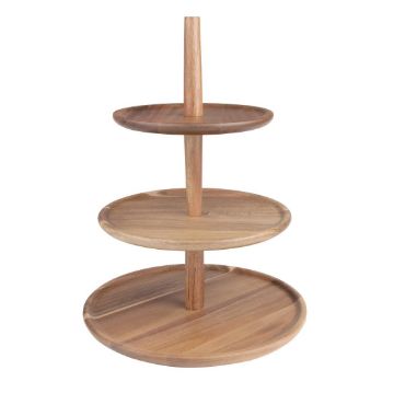 Picture of Olympia Acacia 3-Tier Stand 305(Ã˜) x 395(H)mm