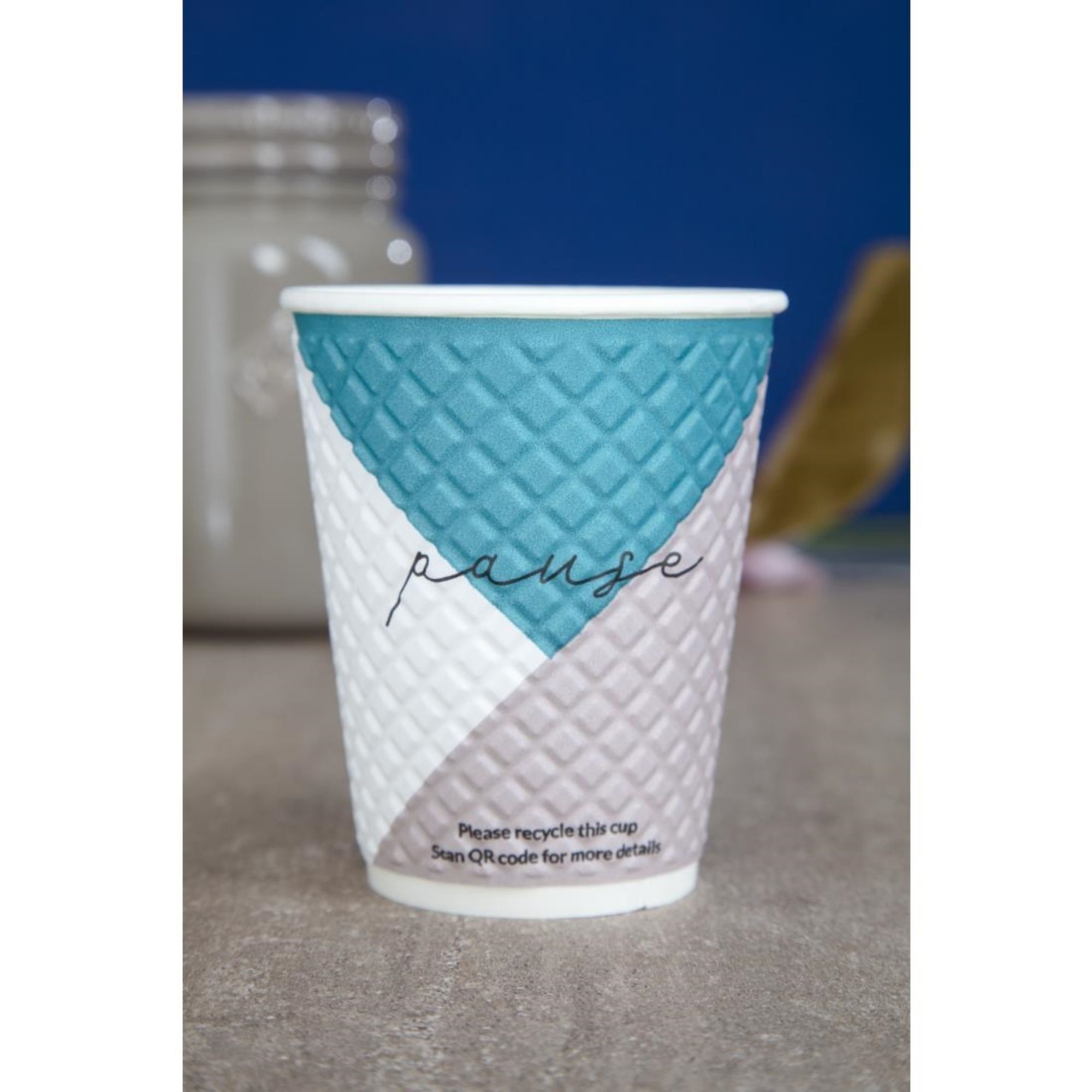 Picture of Huhtamaki Pause Disposable Coffee Cups Double Wall 340ml / 12oz (Pack of 740)