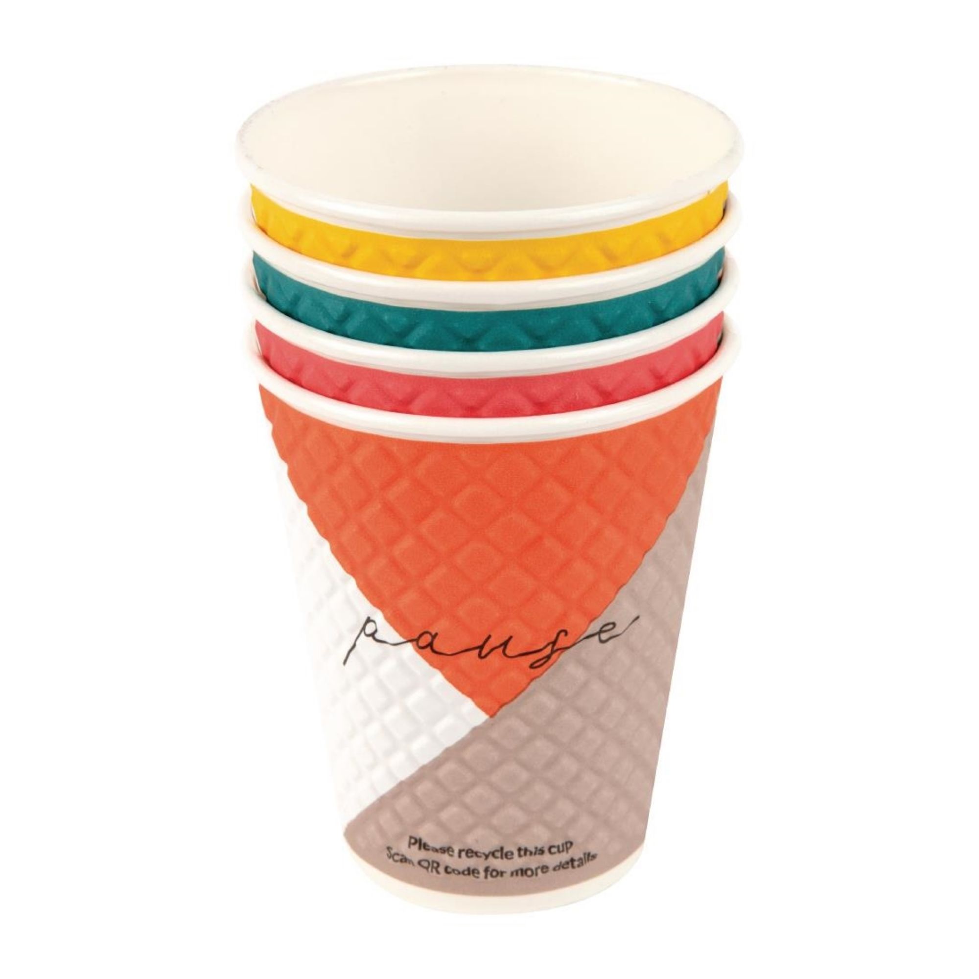 Picture of Huhtamaki Pause Disposable Coffee Cups Double Wall 340ml / 12oz (Pack of 740)