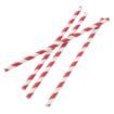 Picture of Fiesta Compostable Individually Wrapped Paper Straws Red Stripes (Pack of 250) - FP442