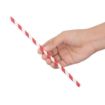 Picture of Fiesta Compostable Individually Wrapped Paper Straws Red Stripes (Pack of 250) - FP442