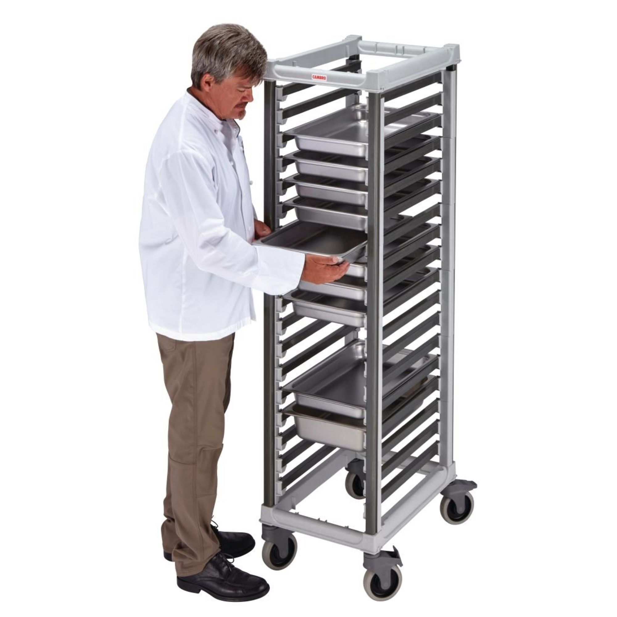 Picture of Cambro 1/1 Gastronorm Trolley 18 Tray Capacity Tall