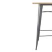 Picture of Bolero Bistro Bar Table with Wooden Top Gun Metal - FB596