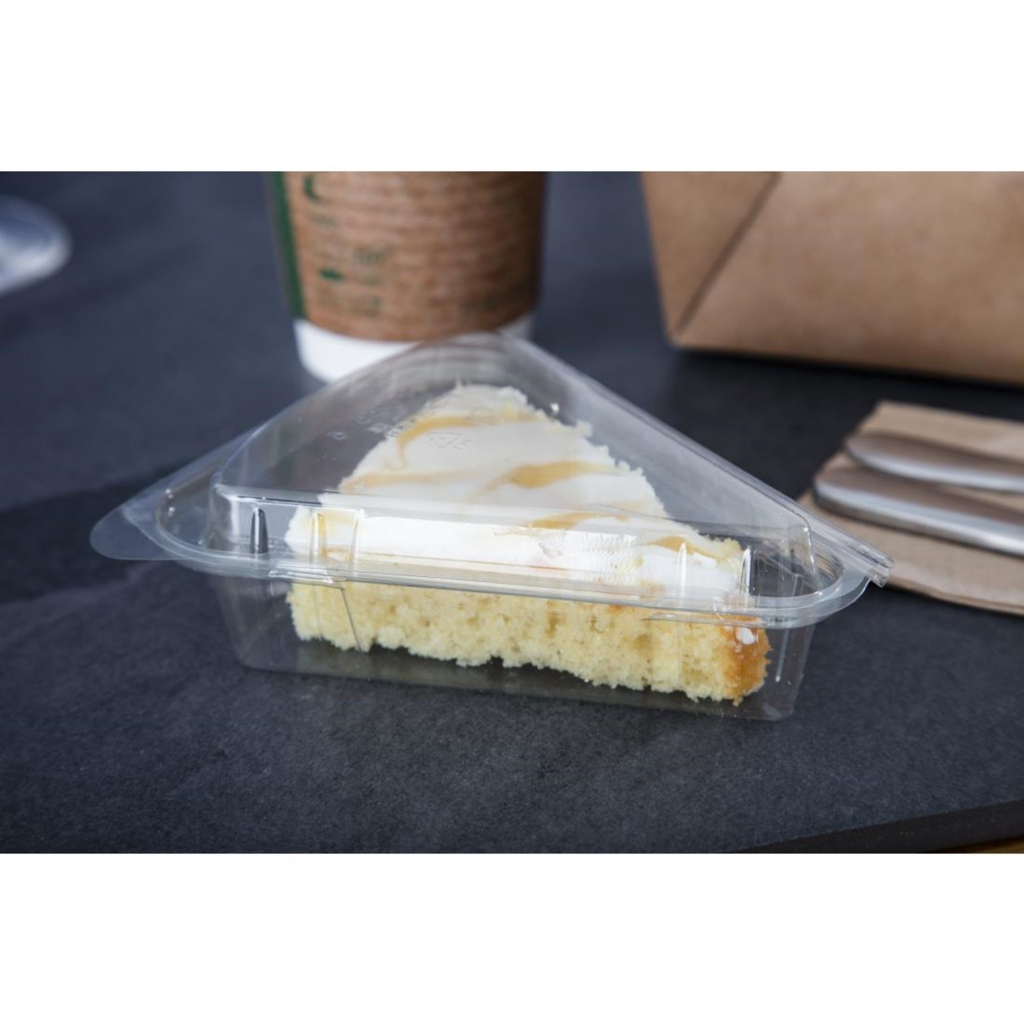 Picture of Faerch Single Cake Slice Boxes (Pack of 600)