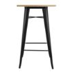 Picture of Bolero Bistro Bar Table with Wooden Top Black - FB595