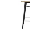 Picture of Bolero Bistro Bar Table with Wooden Top Black - FB595
