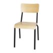 Picture of Bolero Cantina Side Chairs with Wooden Seat Pad and Backrest Black (Pack of 4) - FB949