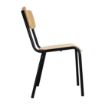 Picture of Bolero Cantina Side Chairs with Wooden Seat Pad and Backrest Black (Pack of 4) - FB949