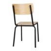 Picture of Bolero Cantina Side Chairs with Wooden Seat Pad and Backrest Black (Pack of 4) - FB949