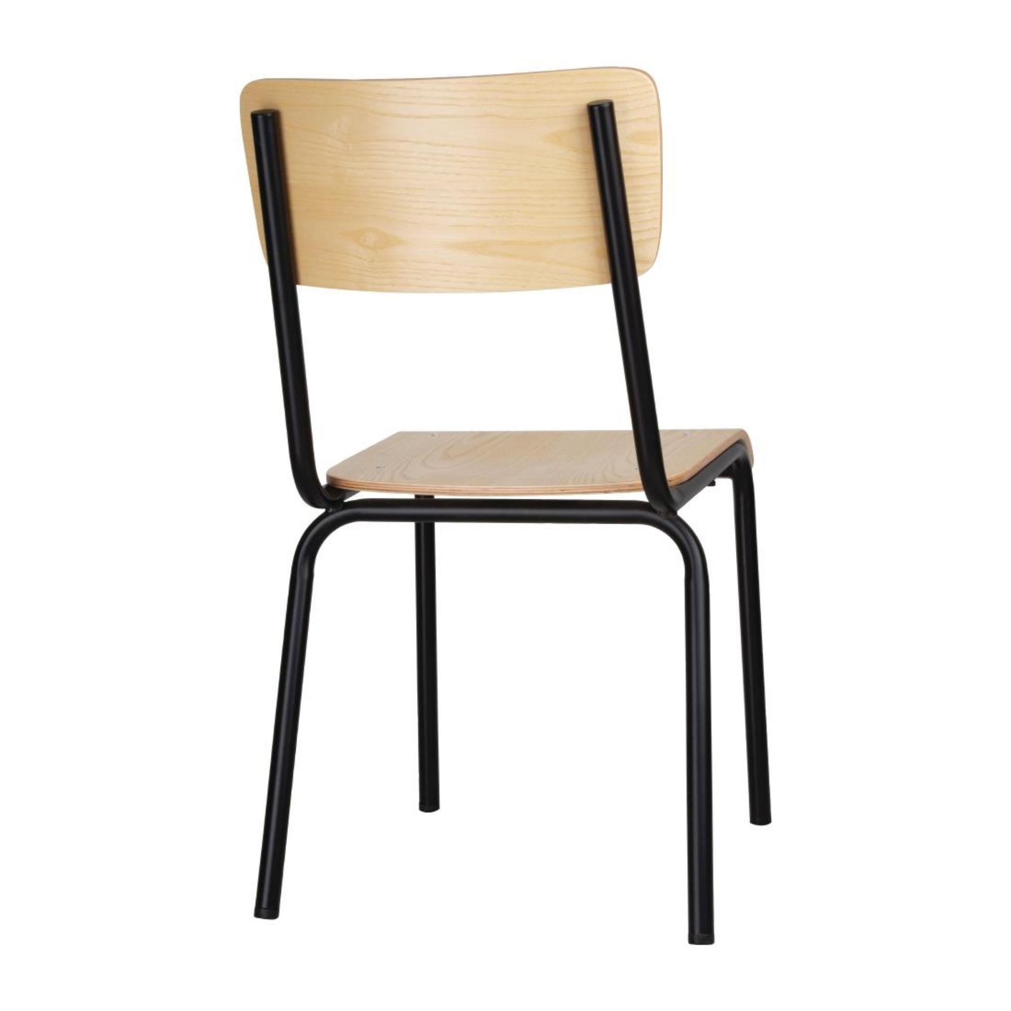 Picture of Bolero Cantina Side Chairs with Wooden Seat Pad and Backrest Black (Pack of 4)