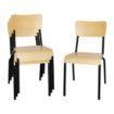 Picture of Bolero Cantina Side Chairs with Wooden Seat Pad and Backrest Black (Pack of 4) - FB949