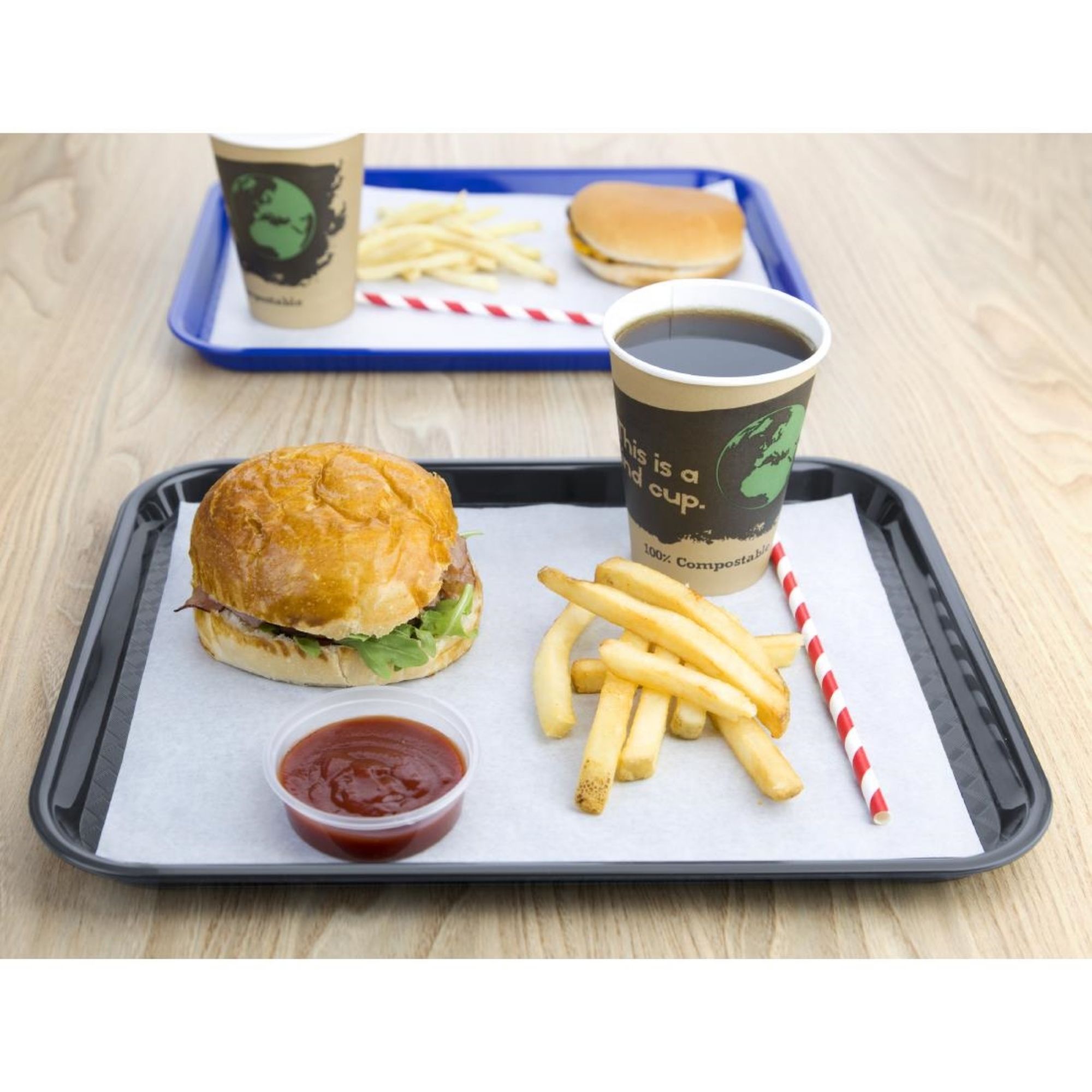 Picture of Olympia Kristallon Foodservice Tray Charcoal 265 x 345mm