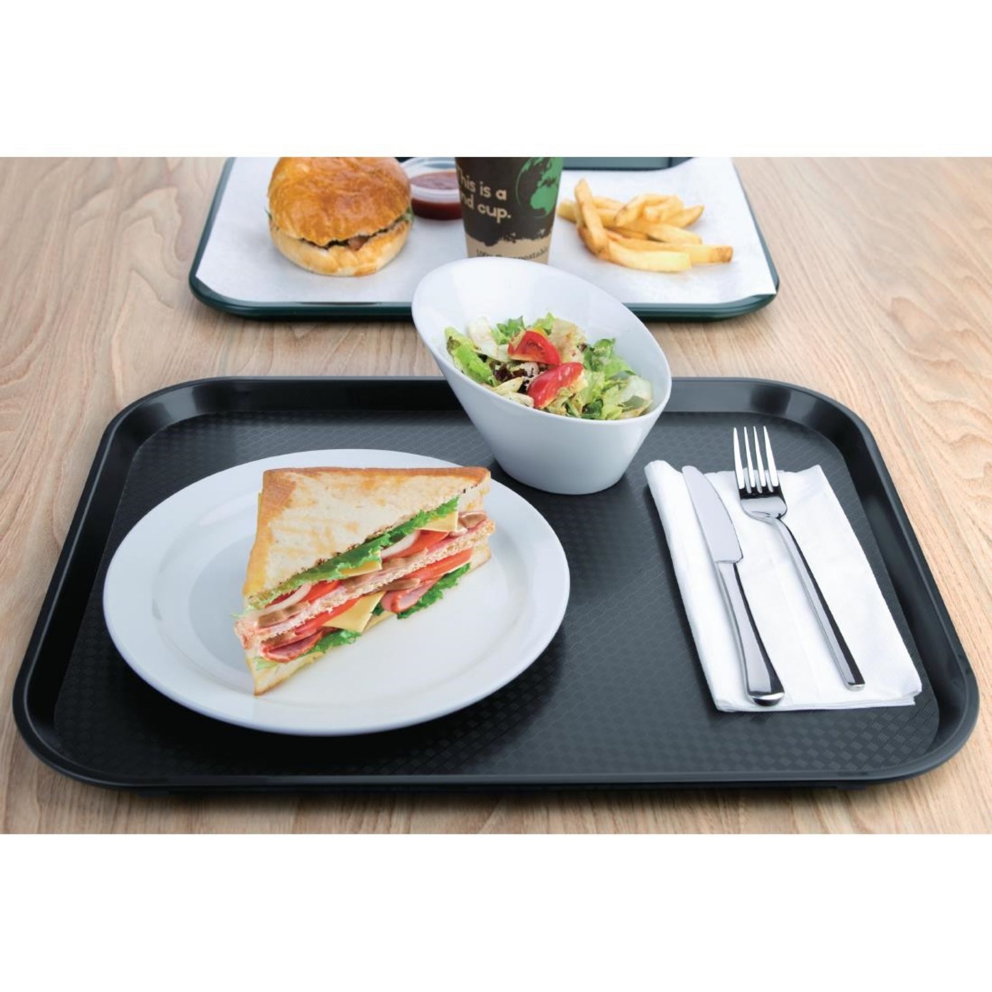 Picture of Olympia Kristallon Foodservice Tray Charcoal 350 x 450mm