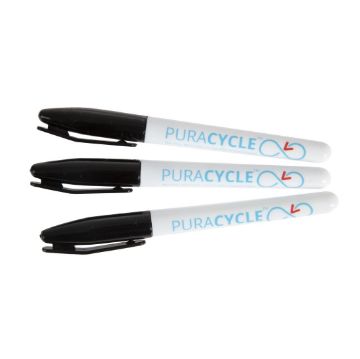 Picture of Puracycle Non-Toxic Marker Pens Black 3 Pack