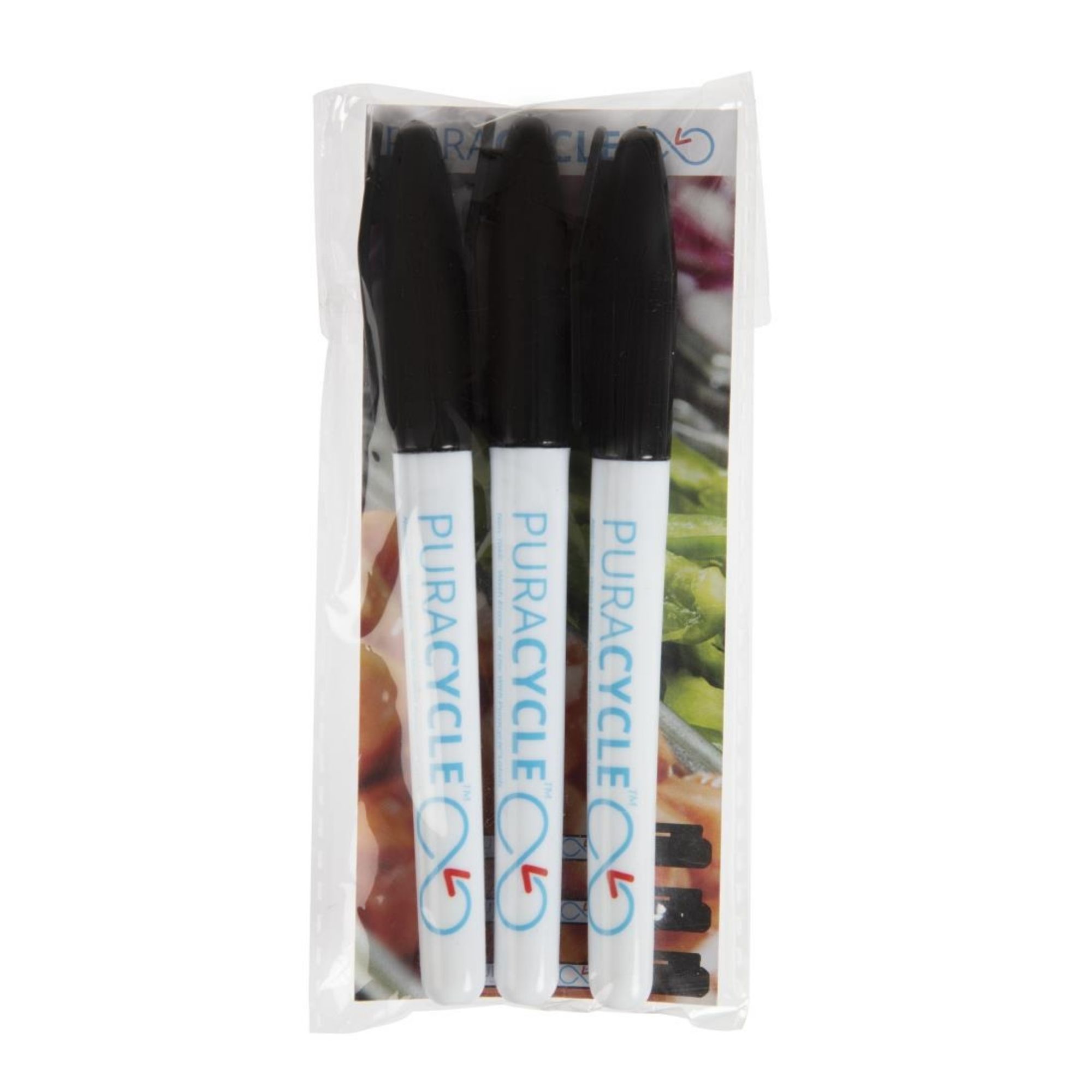 Picture of Puracycle Non-Toxic Marker Pens Black 3 Pack